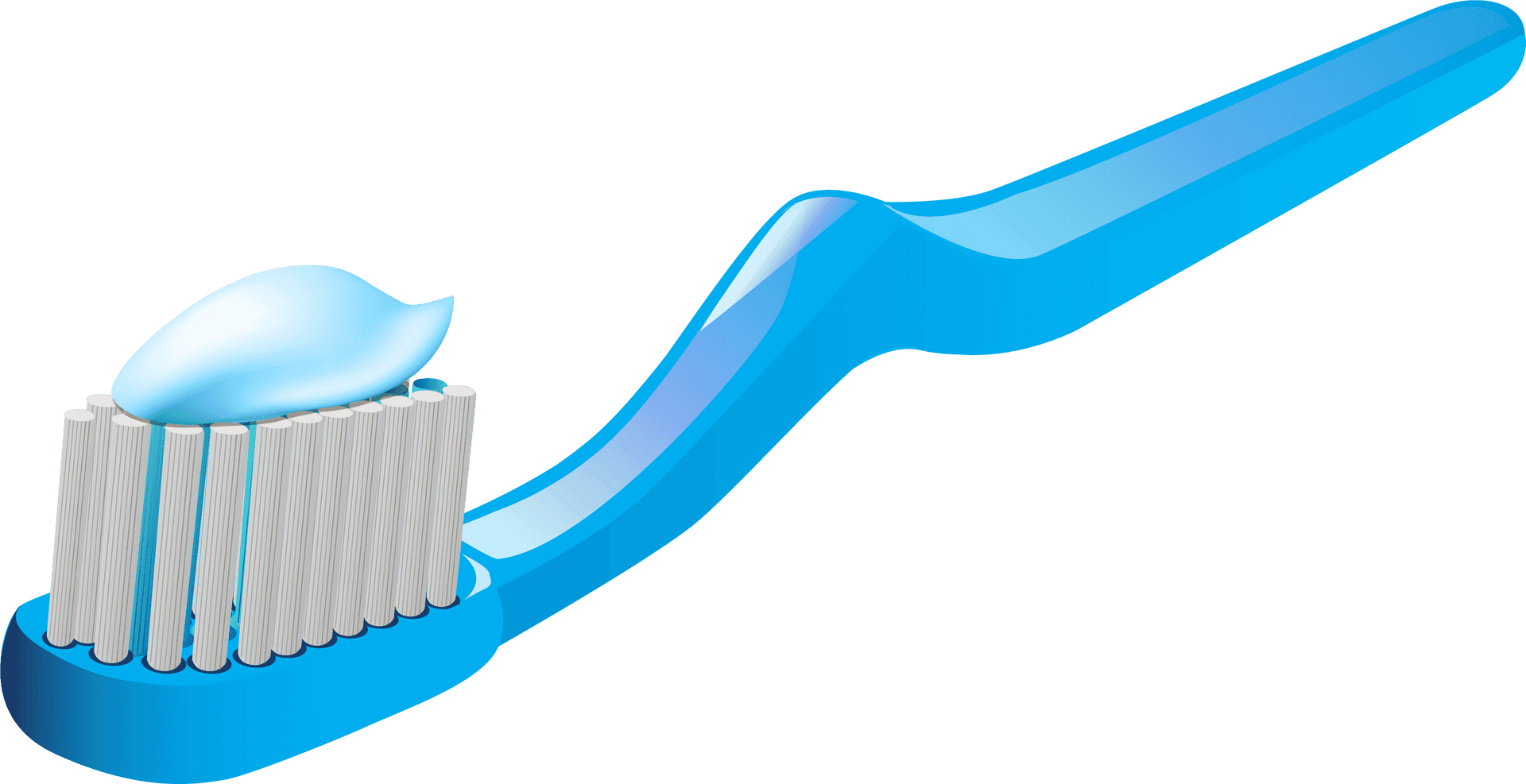 Blue Toothbrush With Toothpaste PNG Image