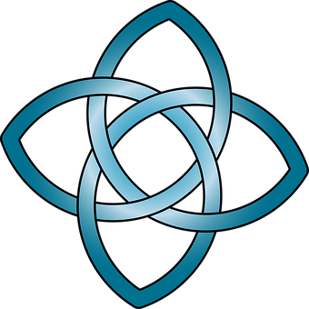 Blue_ Triquetra_ Knot_ Vector PNG Image