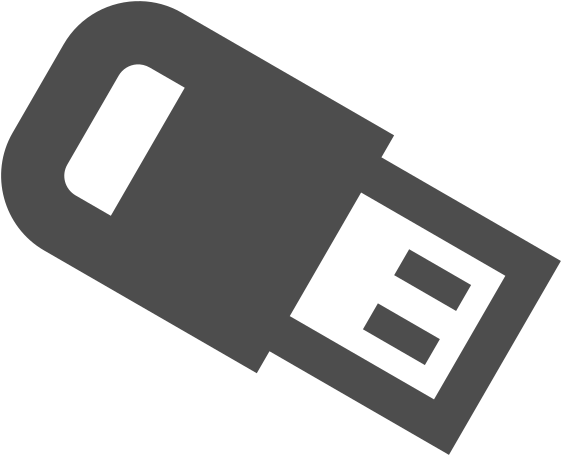 Blue U S B Flash Drive Icon PNG Image