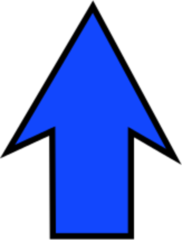 Blue Upward Arrow Clipart.png PNG Image