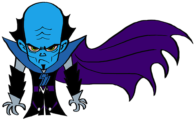 Blue Vampire Cartoon Character PNG Image