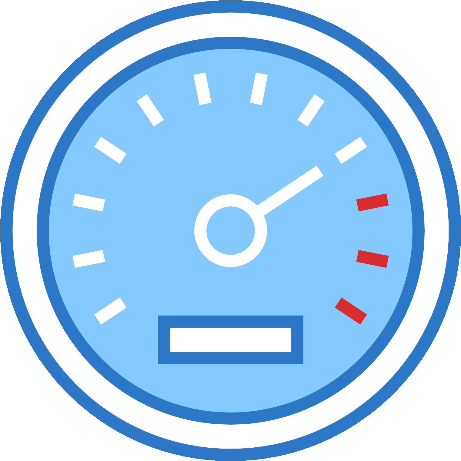 Blue Vehicle Speedometer Graphic PNG Image