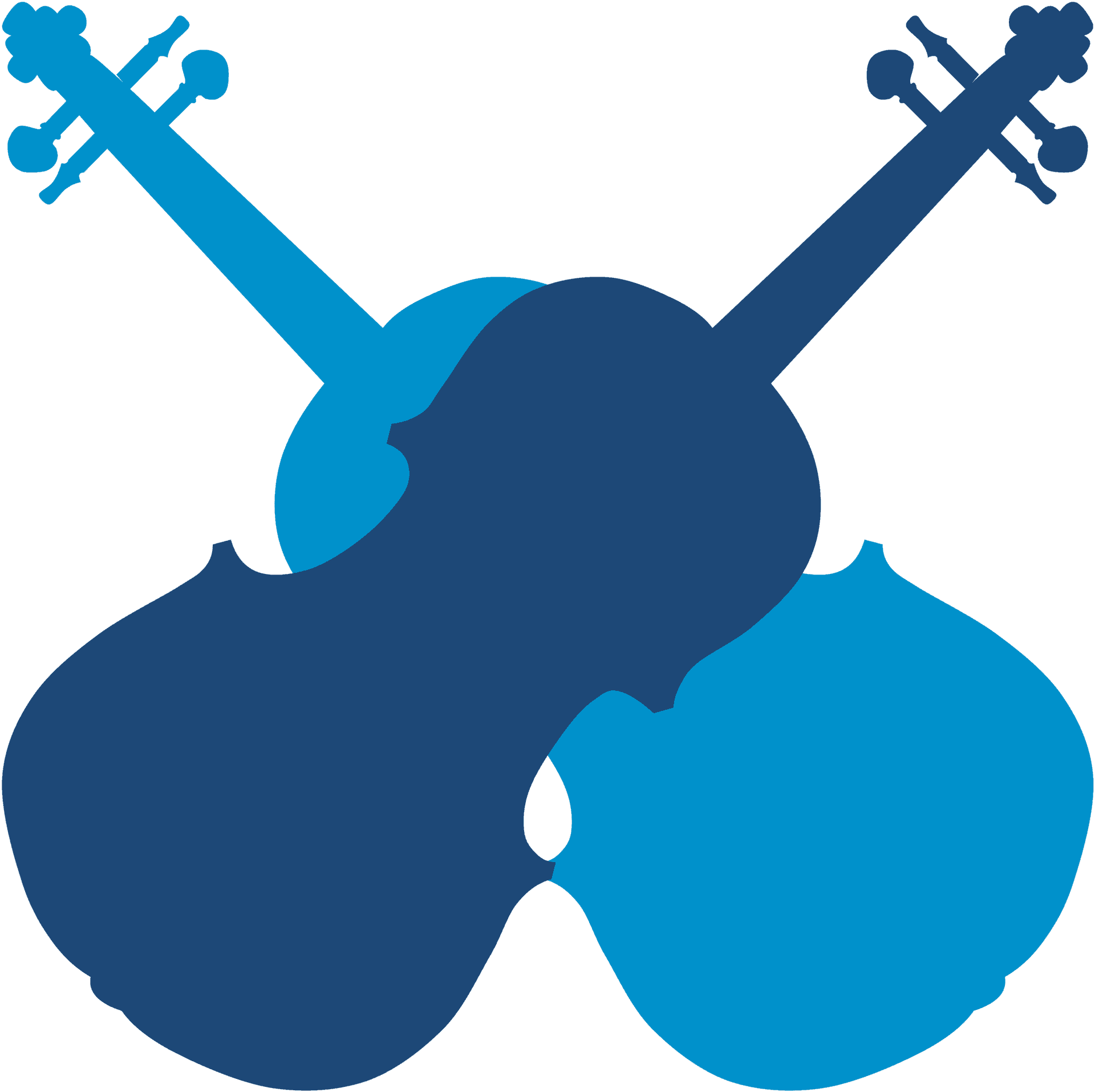 Blue Violin Clipart PNG Image