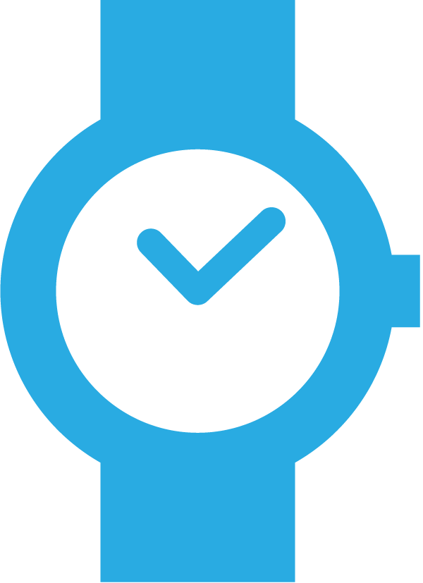 Blue Watch Icon PNG Image