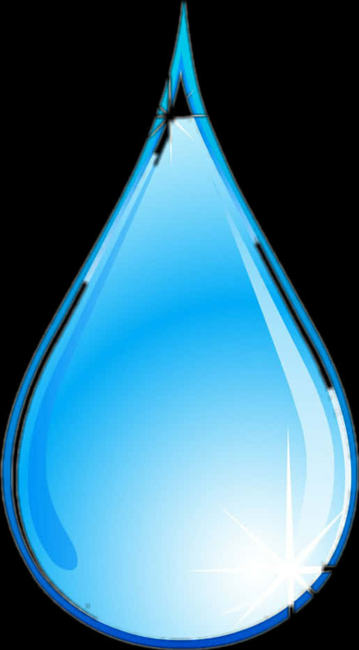 Blue Water Drop Graphic PNG Image