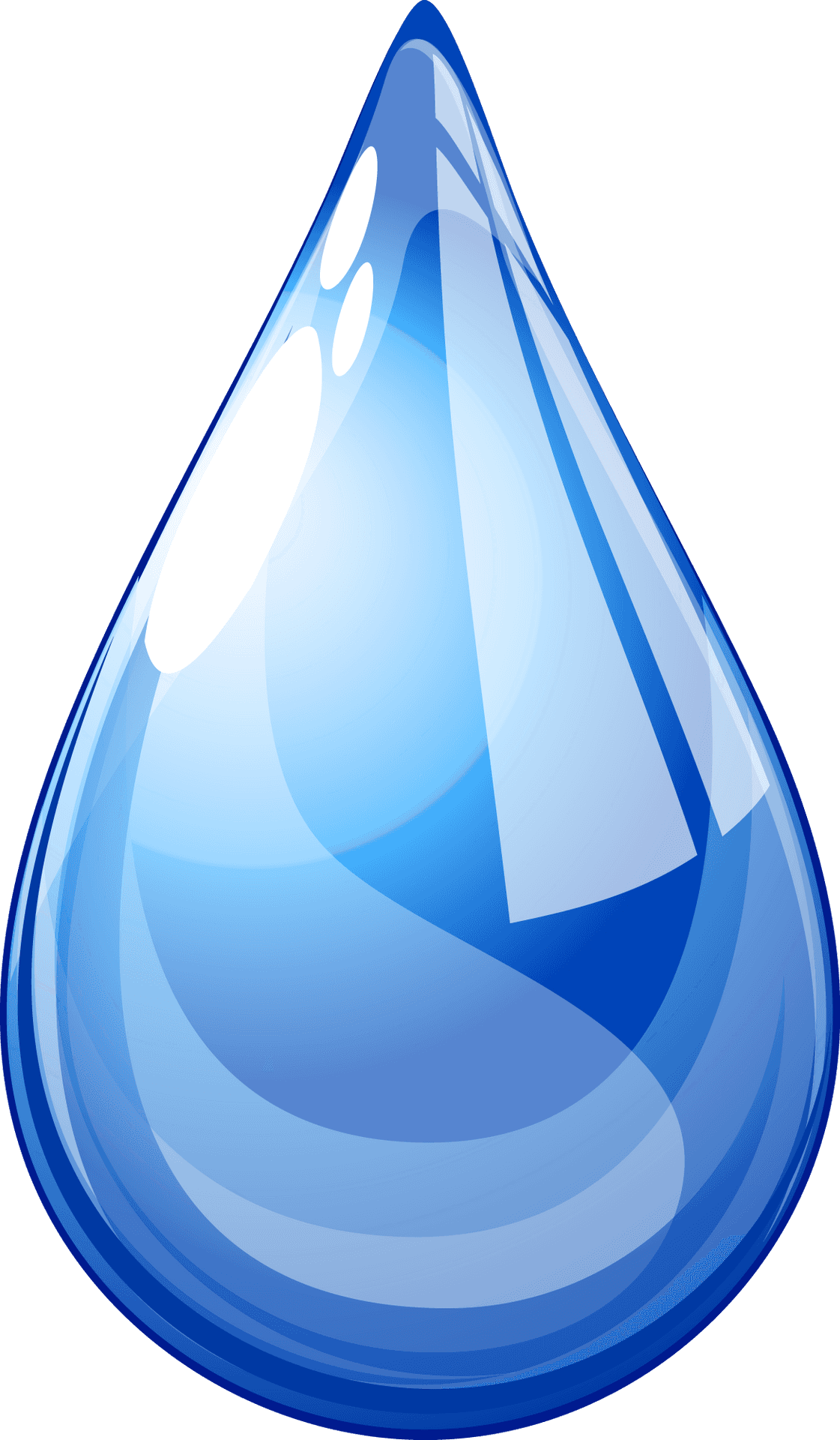 Blue Water Drop Graphic PNG Image