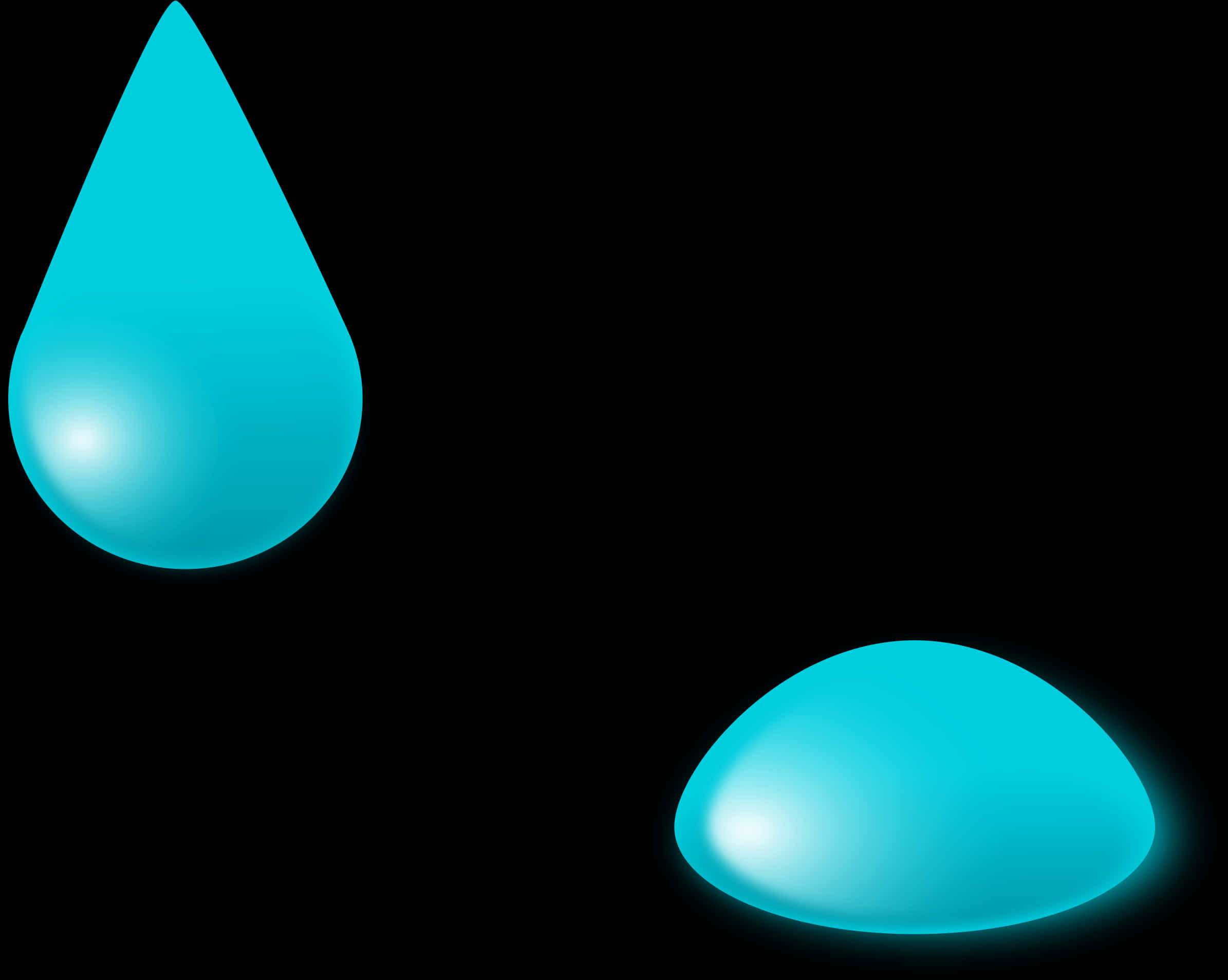 Blue Water Dropand Splash PNG Image