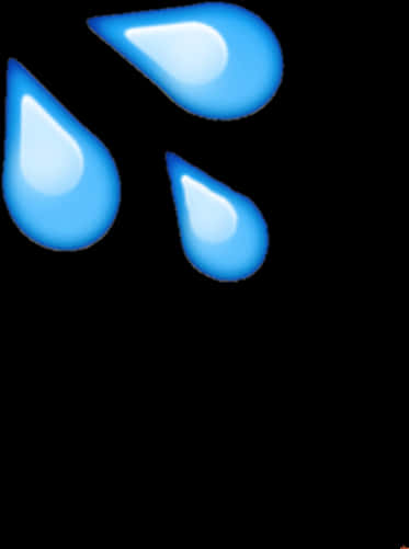 Blue Water Drops Graphic PNG Image