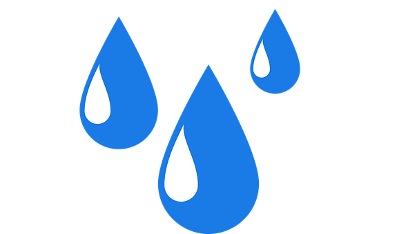 Blue Water Drops Graphic PNG Image