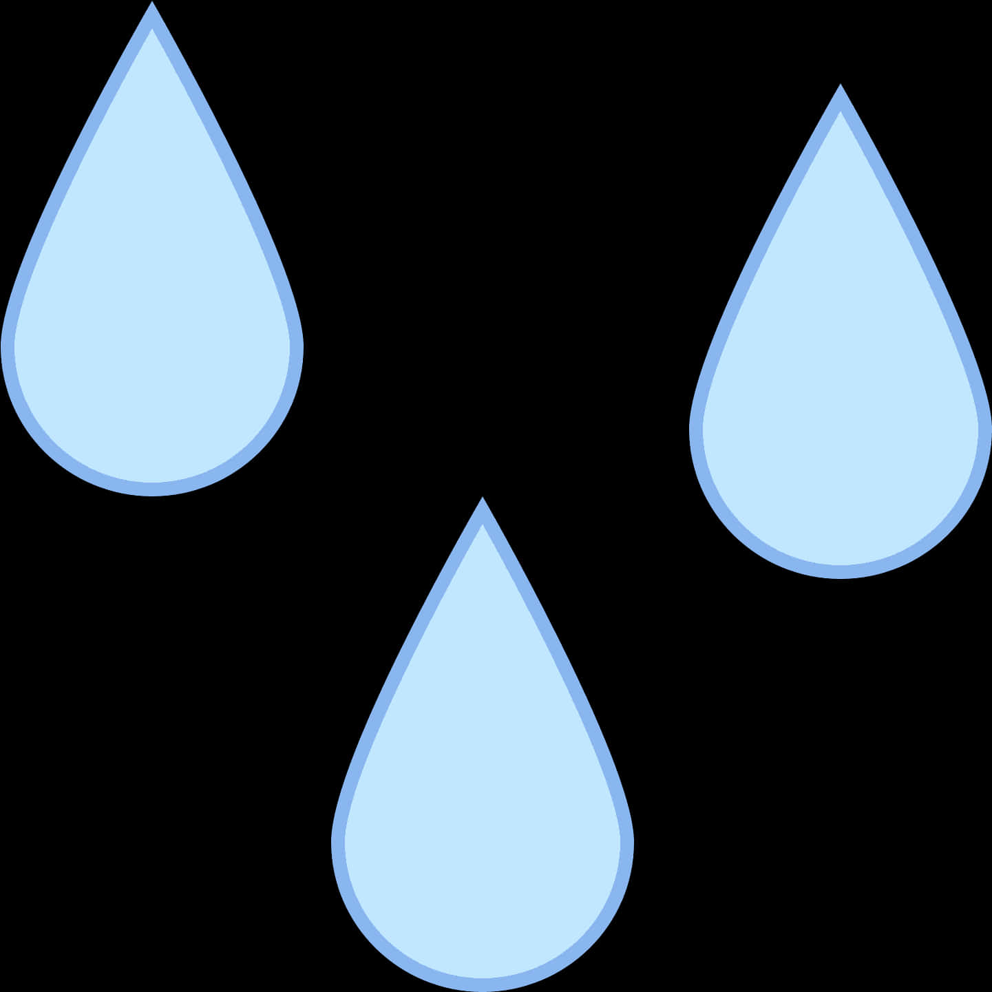 Blue Water Drops Vector Illustration PNG Image