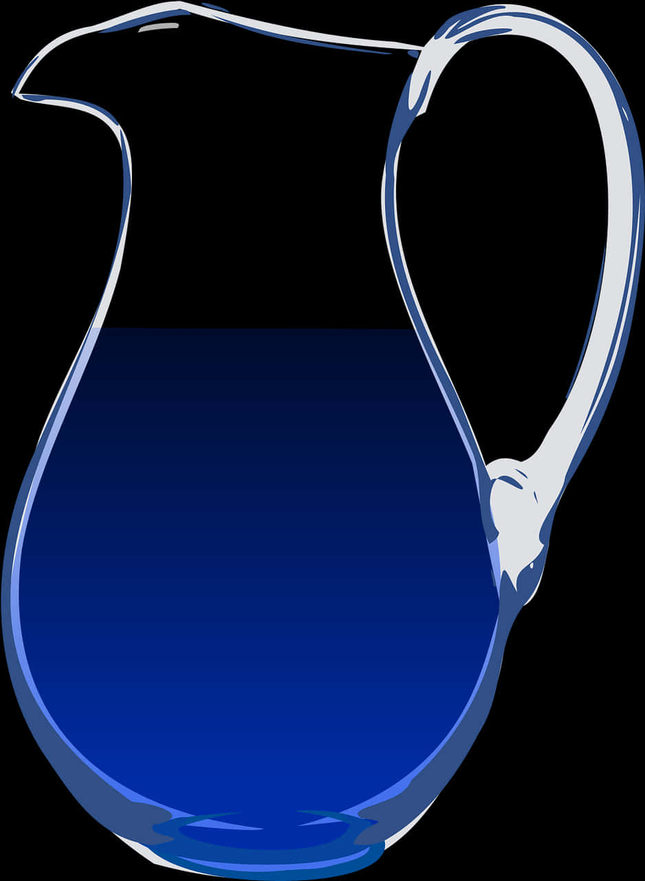 Blue Water Pitcher Vector PNG Image