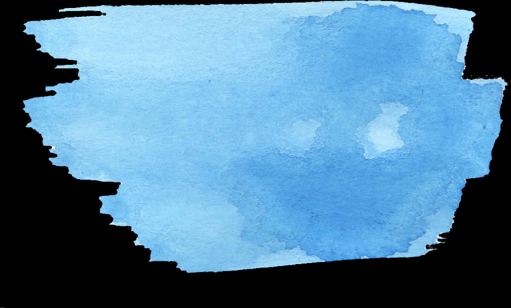 Blue Watercolor Brush Stroke PNG Image