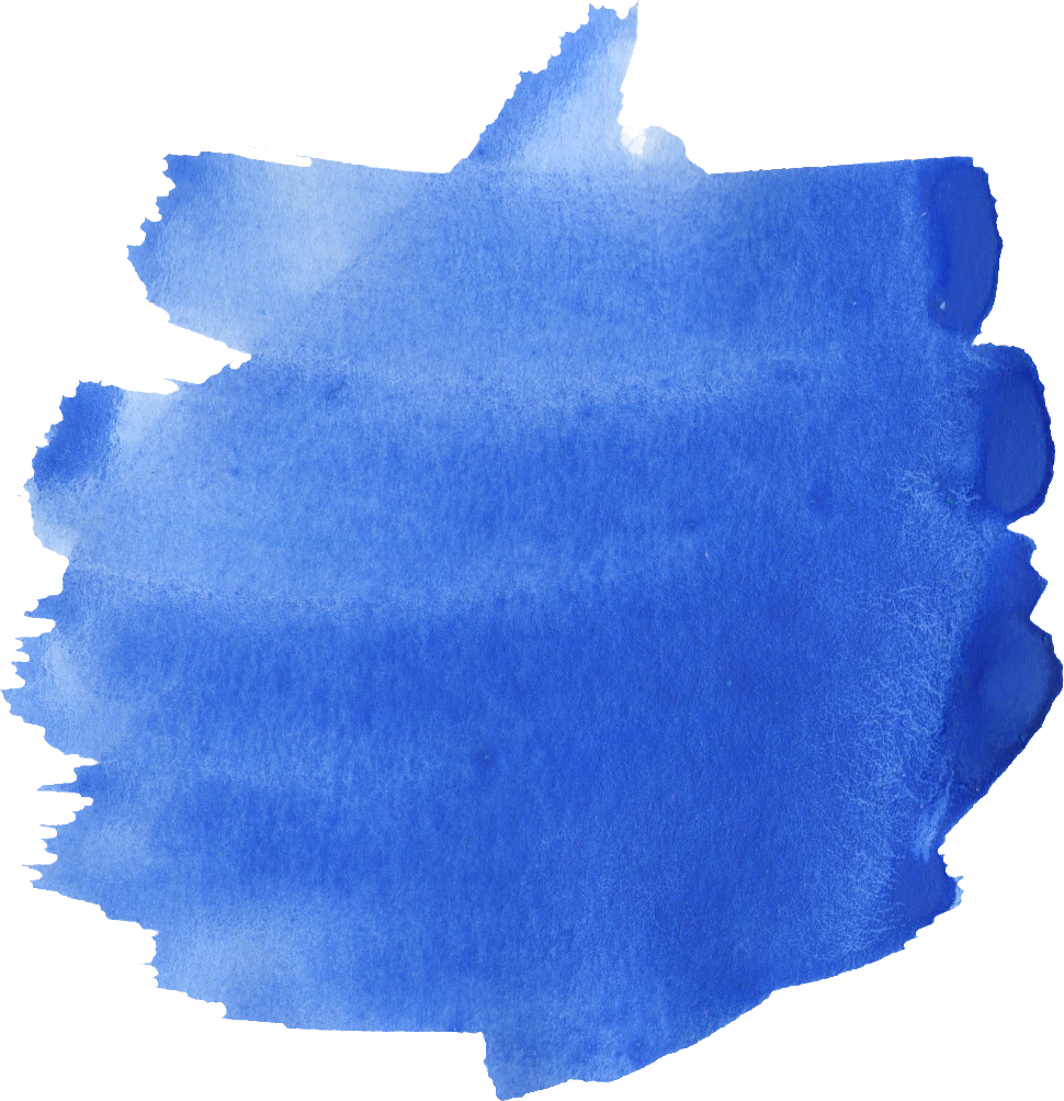 Blue Watercolor Brush Stroke PNG Image