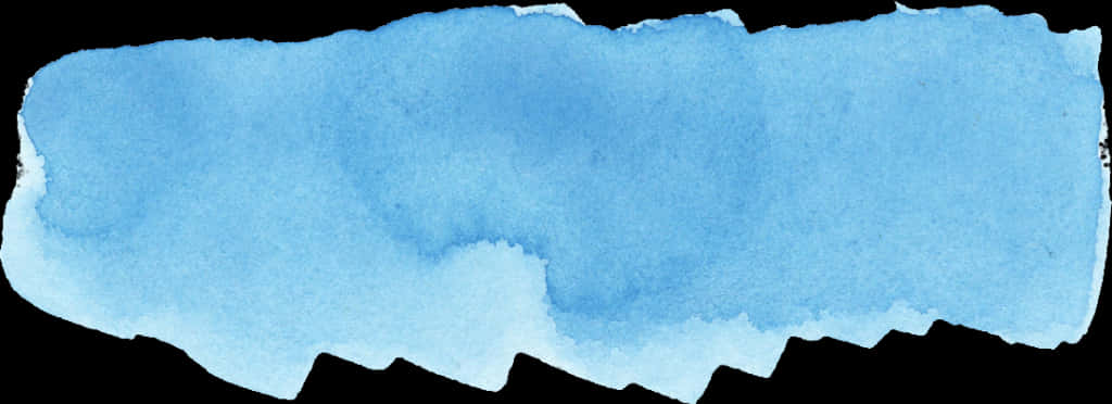 Blue Watercolor Brush Stroke PNG Image