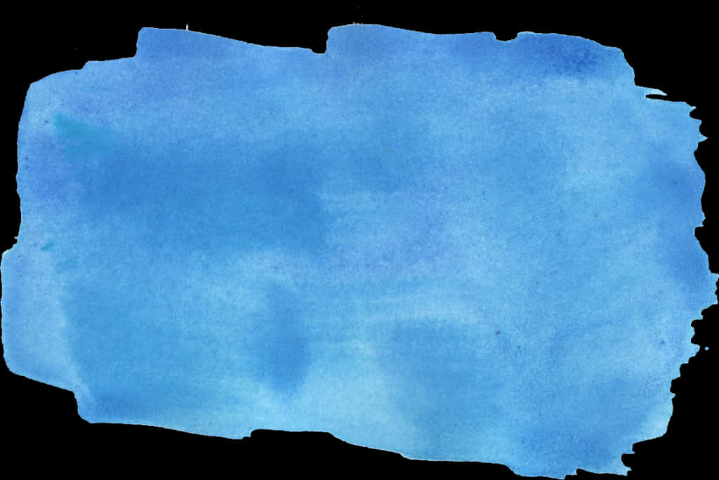 Blue Watercolor Paint Strokeon Black PNG Image