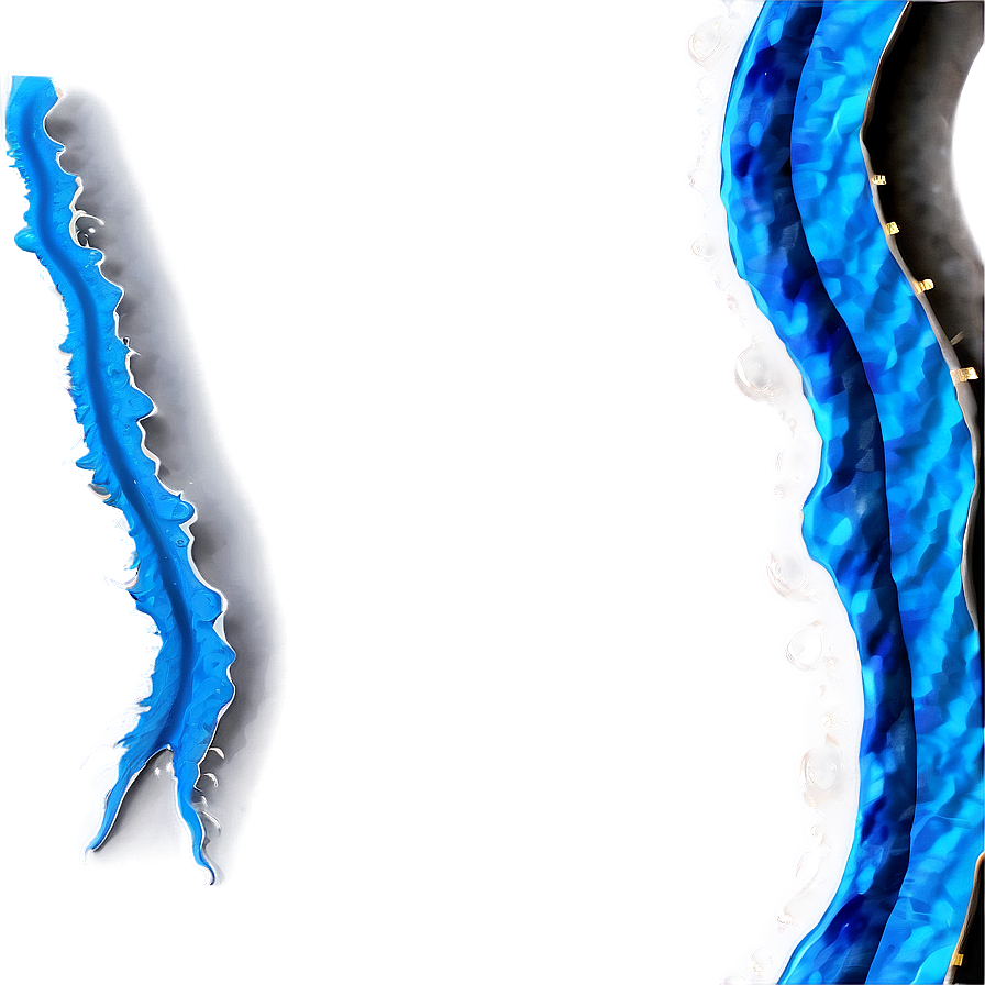 Blue Wave Border Png Crn43 PNG Image