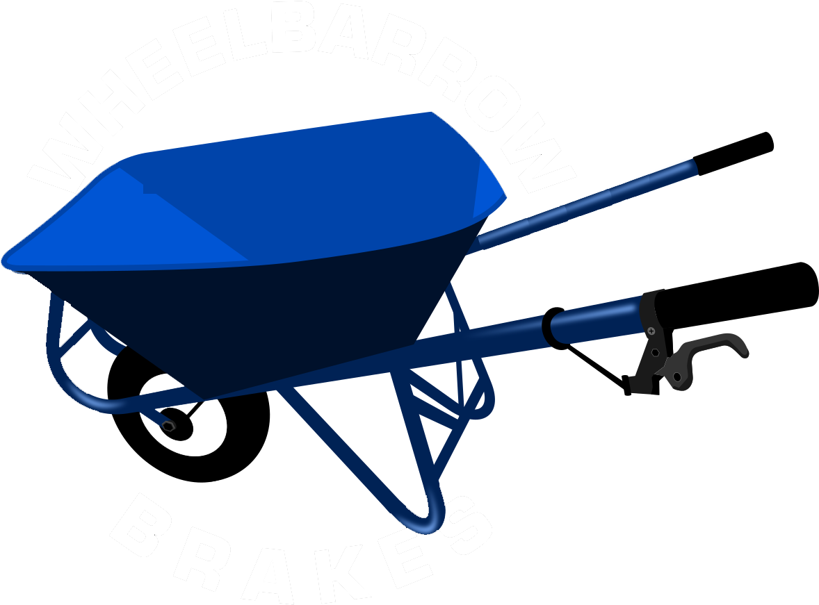 Blue Wheelbarrow With Brakes Vector Illustration PNG Image