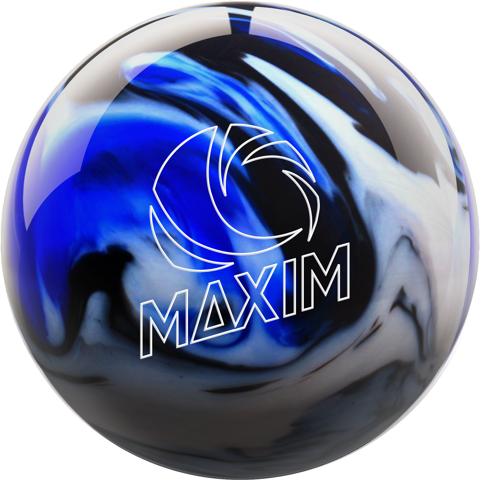 Blue White Maxim Bowling Ball PNG Image