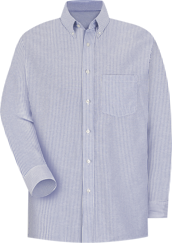 Blue White Striped Dress Shirt PNG Image