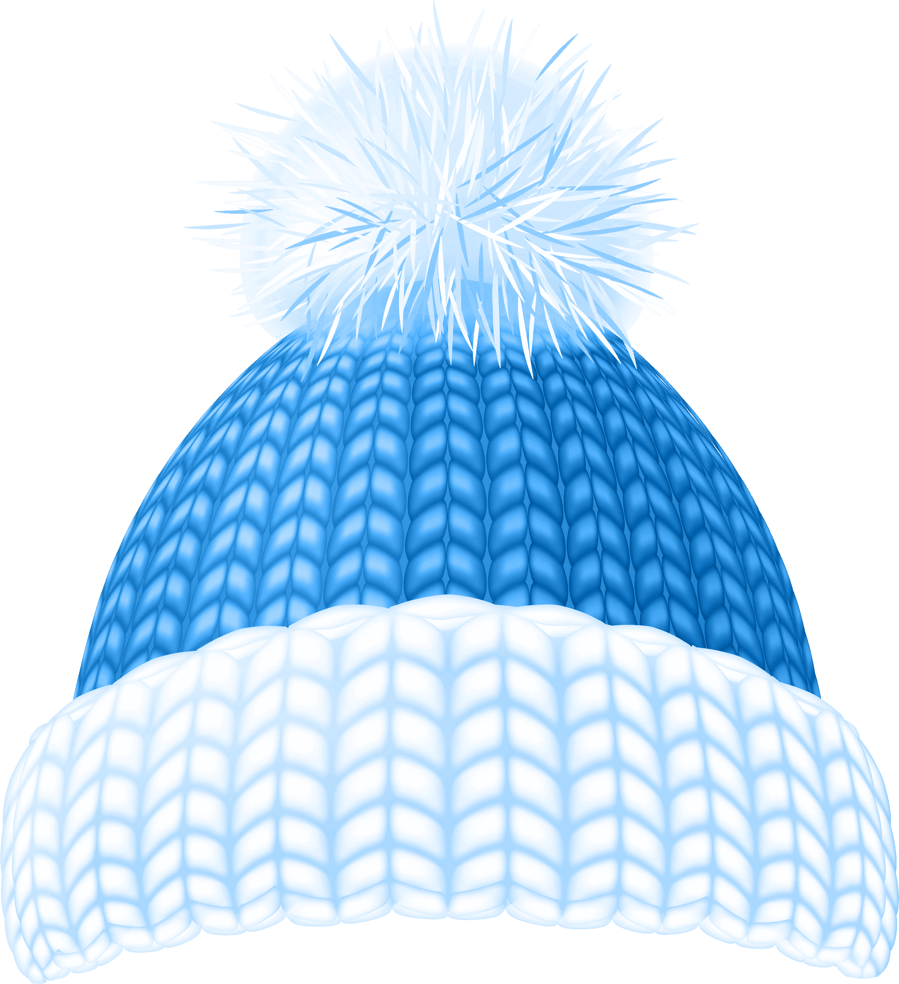 Blue Winter Beanie Hat PNG Image