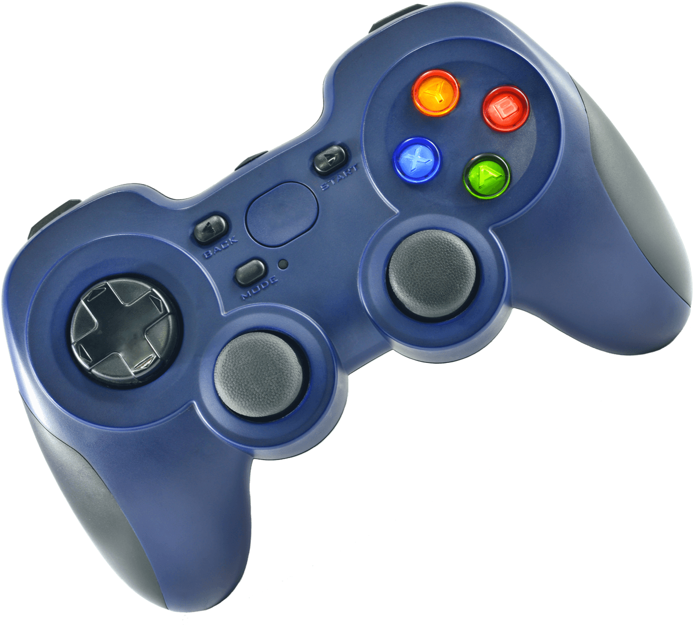 Blue Wireless Game Controller PNG Image