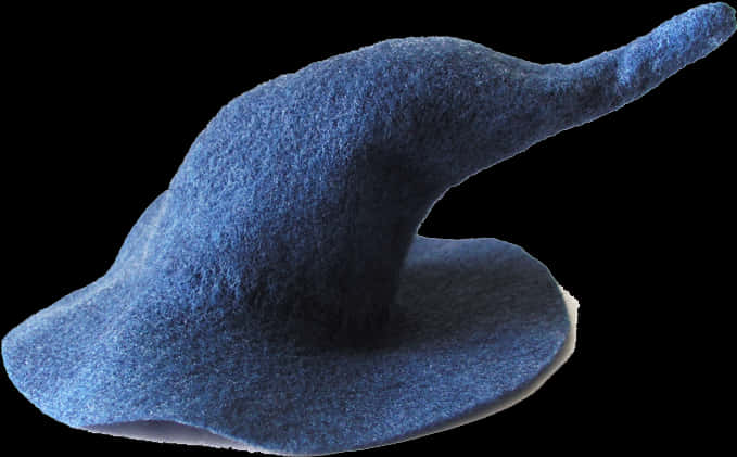 Blue Witch Hat Isolatedon Black Background PNG Image