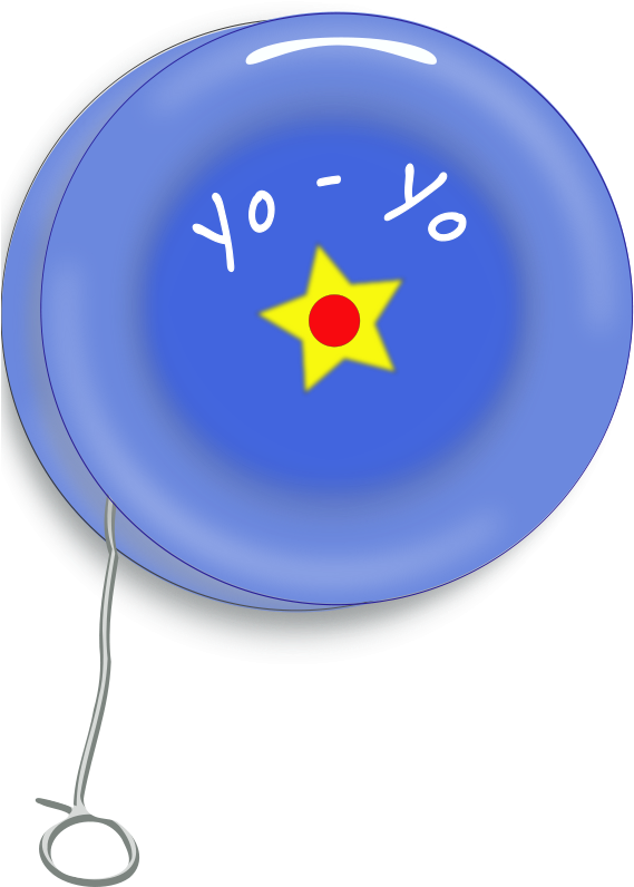 Blue Yoyowith Star Design PNG Image