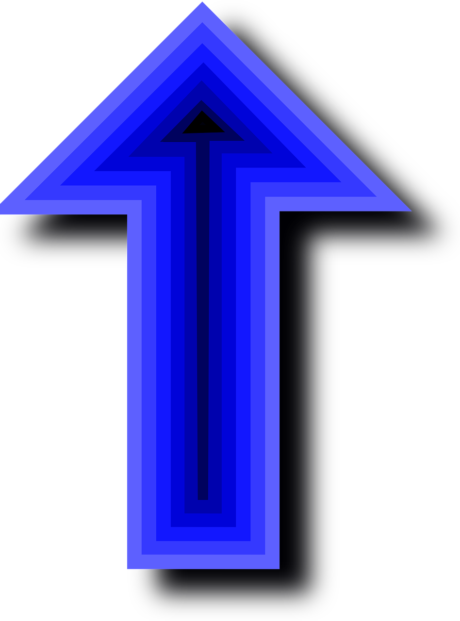 Blue3 D Arrow Graphic PNG Image