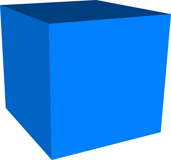 Blue3 D Cube Graphic PNG Image