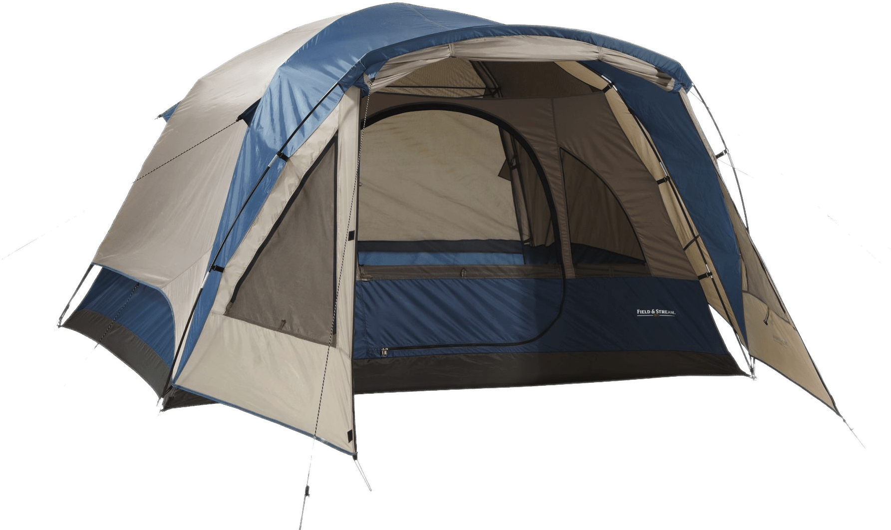 Blueand Beige Camping Tent PNG Image