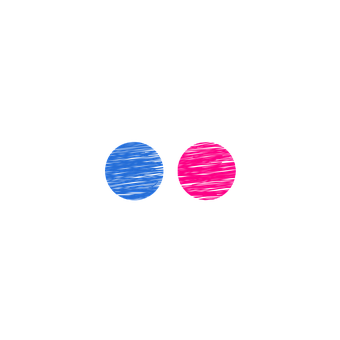 Blueand Pink Circleson Black Background PNG Image