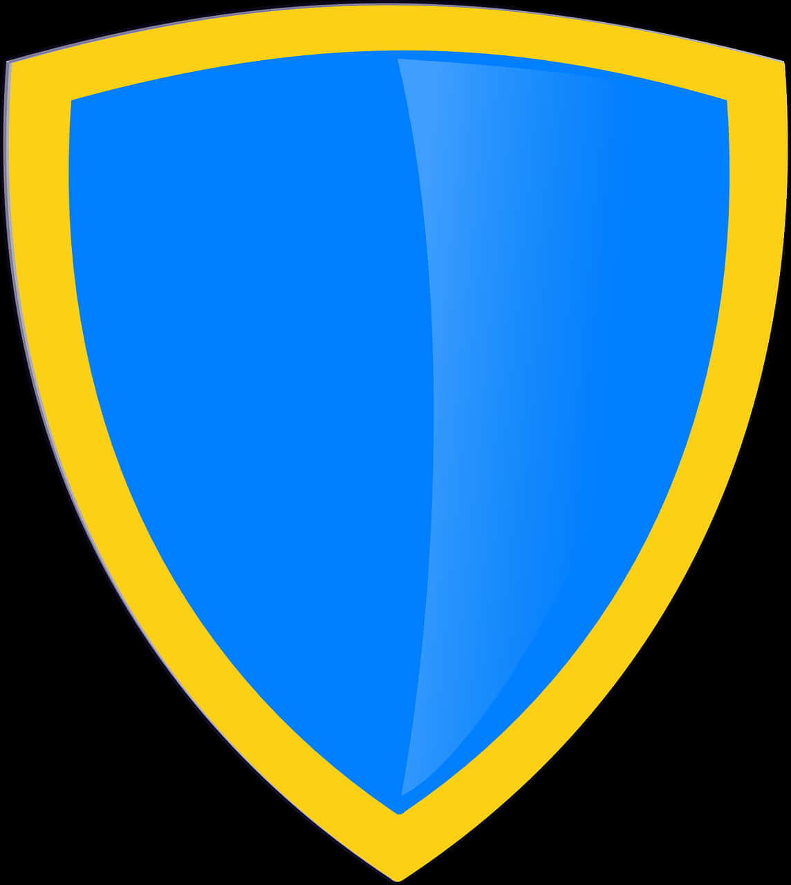 Blueand Yellow Shield Graphic PNG Image