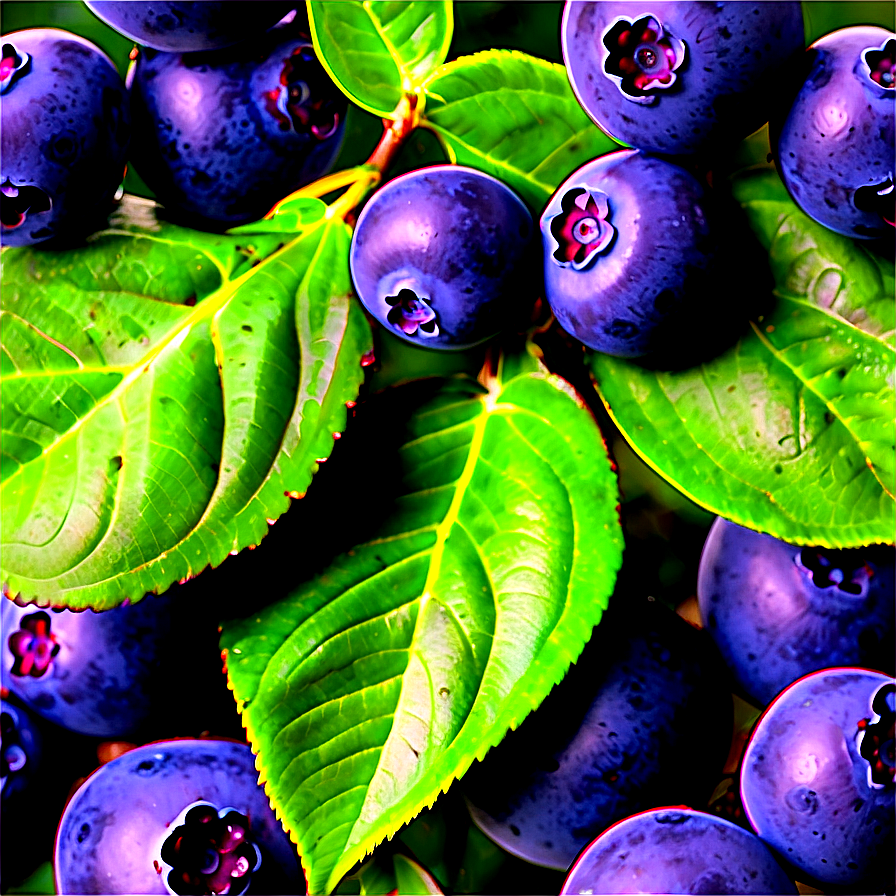 Blueberries On Tree Png Wid PNG Image