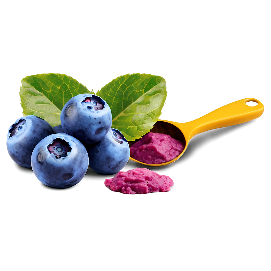 Blueberry Sorbet Scoop Png Hlj82 PNG Image