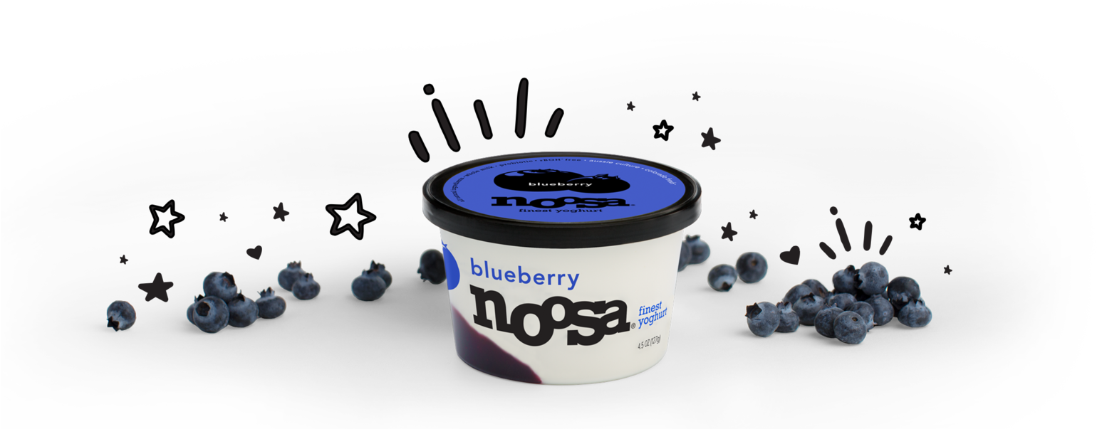 Blueberry Yogurt Containerand Fresh Blueberries PNG Image