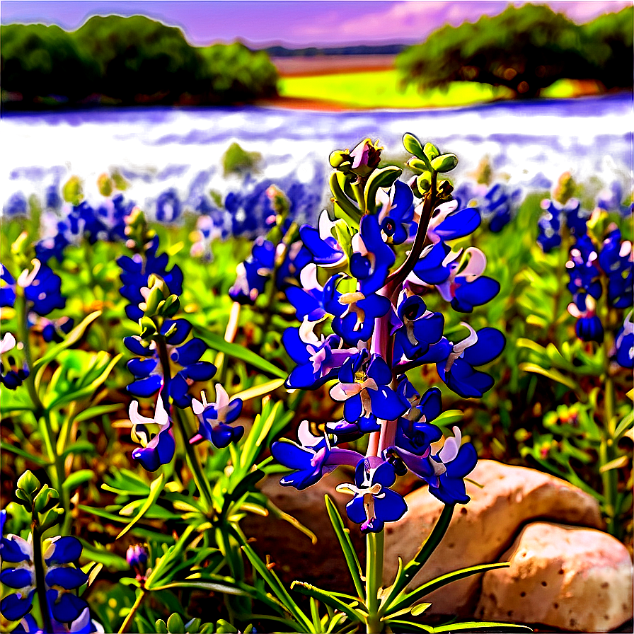 Bluebonnet Hill Country Png Esv PNG Image