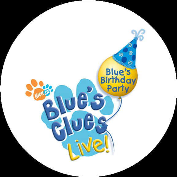 Blues Clues Live Birthday Party Logo PNG Image