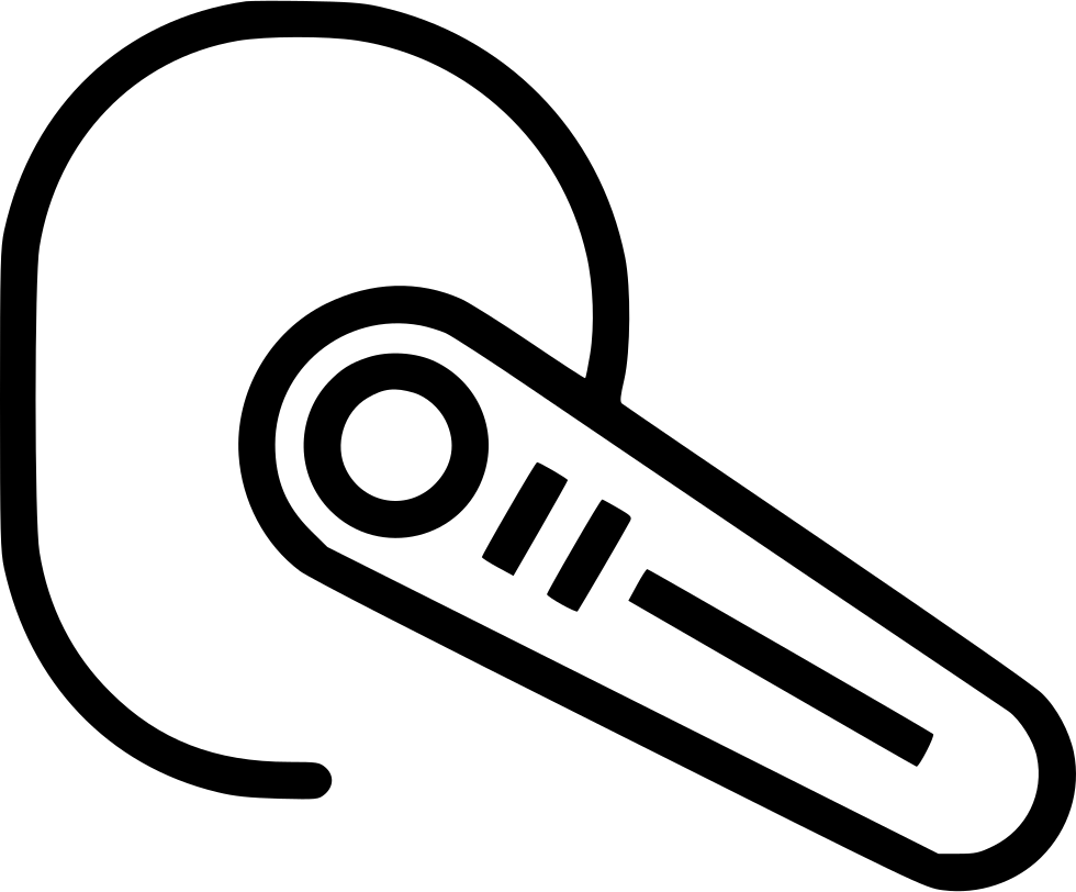 Bluetooth Earhook Headset Icon PNG Image