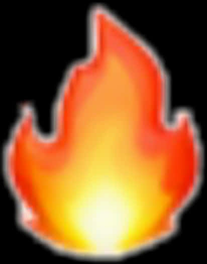 Blurred Fire Emoji PNG Image