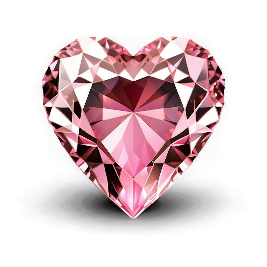 Blushing Pink Diamond Heart Png Wrr94 PNG Image