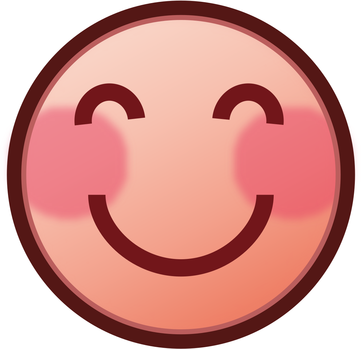 Blushing Smiley Face Emoji.png PNG Image