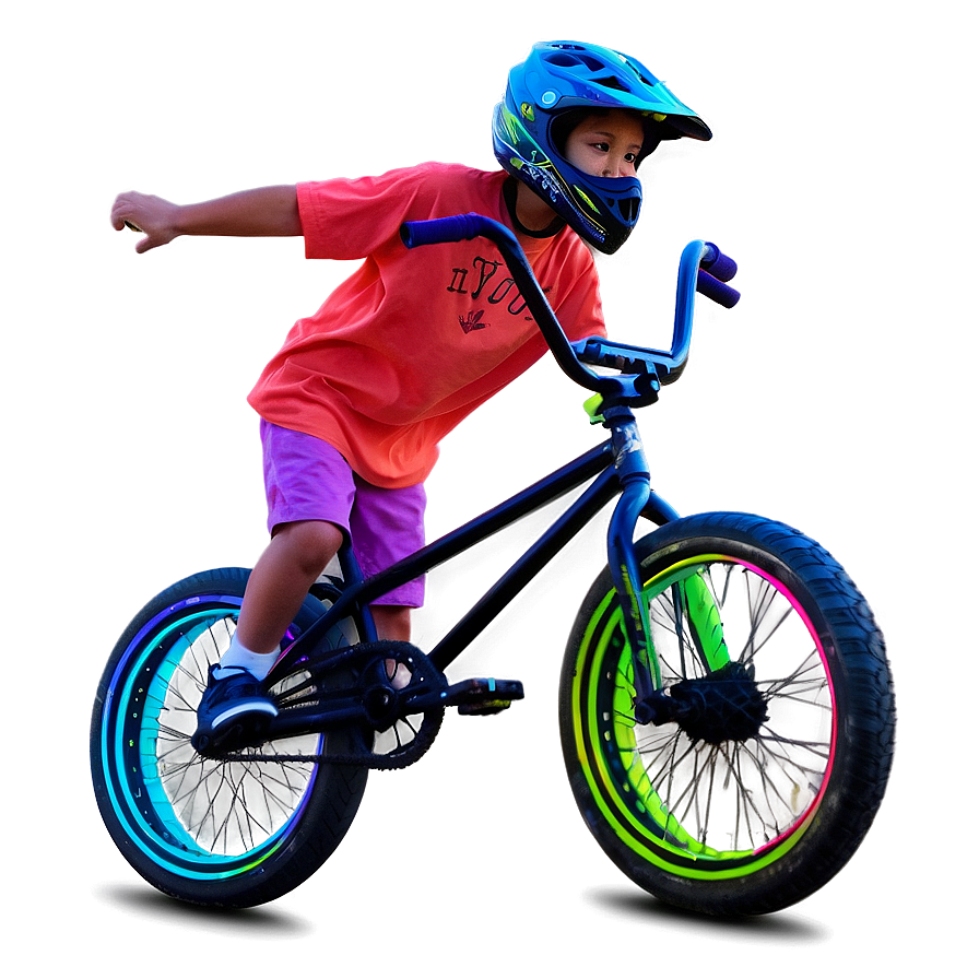 Bmx Bike Neon Glow Png Yao68 PNG Image