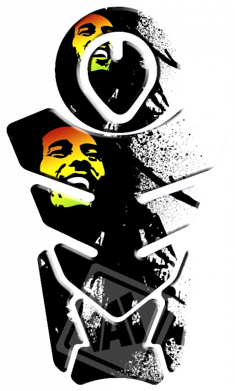 Bob Marley Artistic Graphic PNG Image