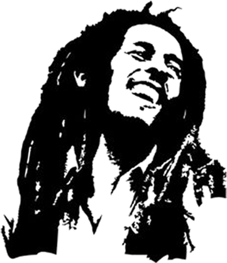 Bob Marley Silhouette Art PNG Image