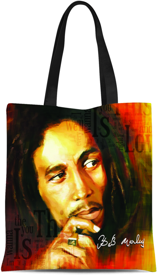 Bob Marley Tote Bag Artwork PNG Image