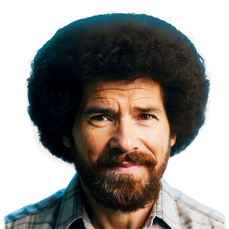 Bob Ross Afro Hair Png 48 PNG Image