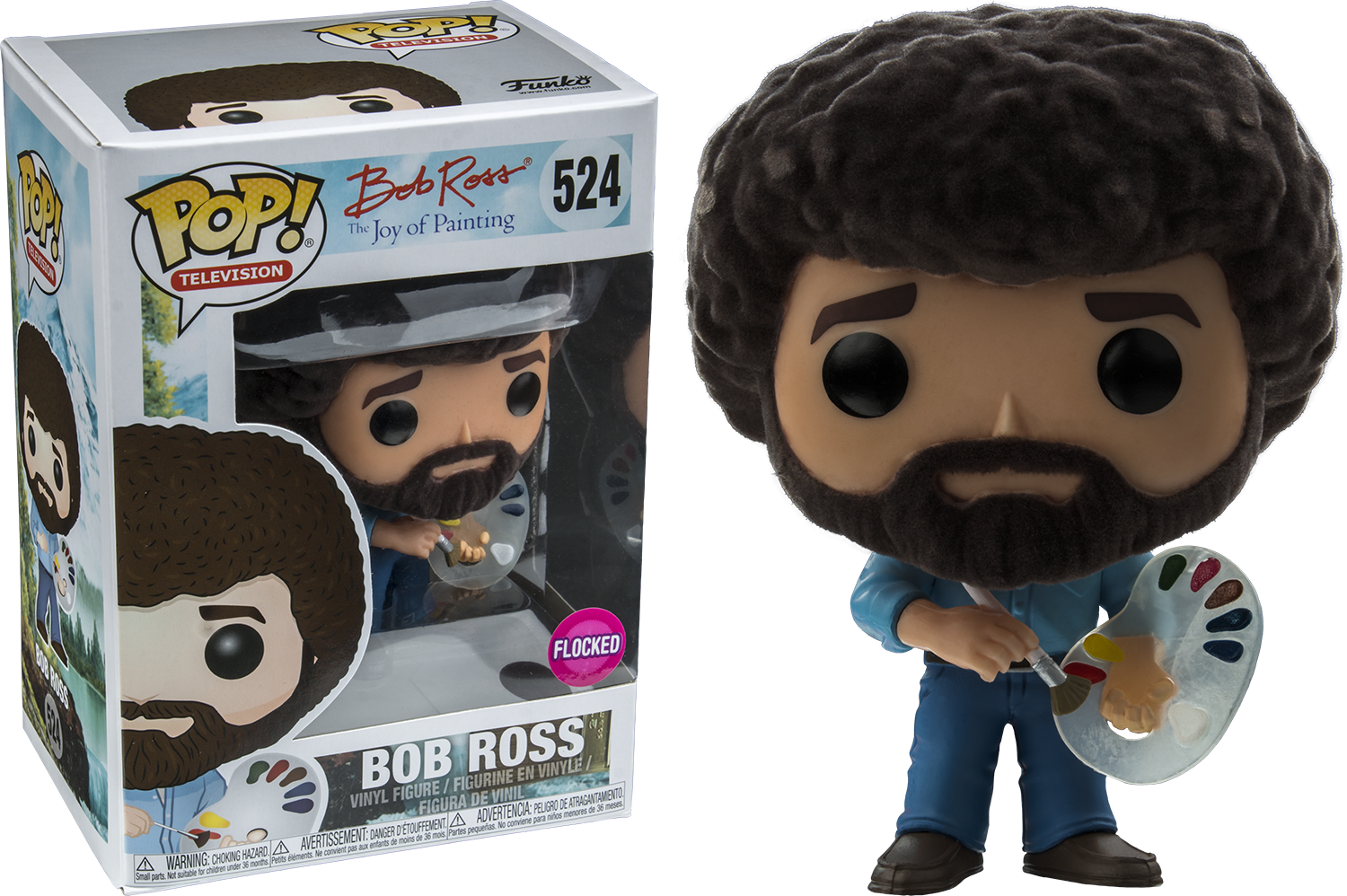 Bob Ross Funko Pop Figure PNG Image