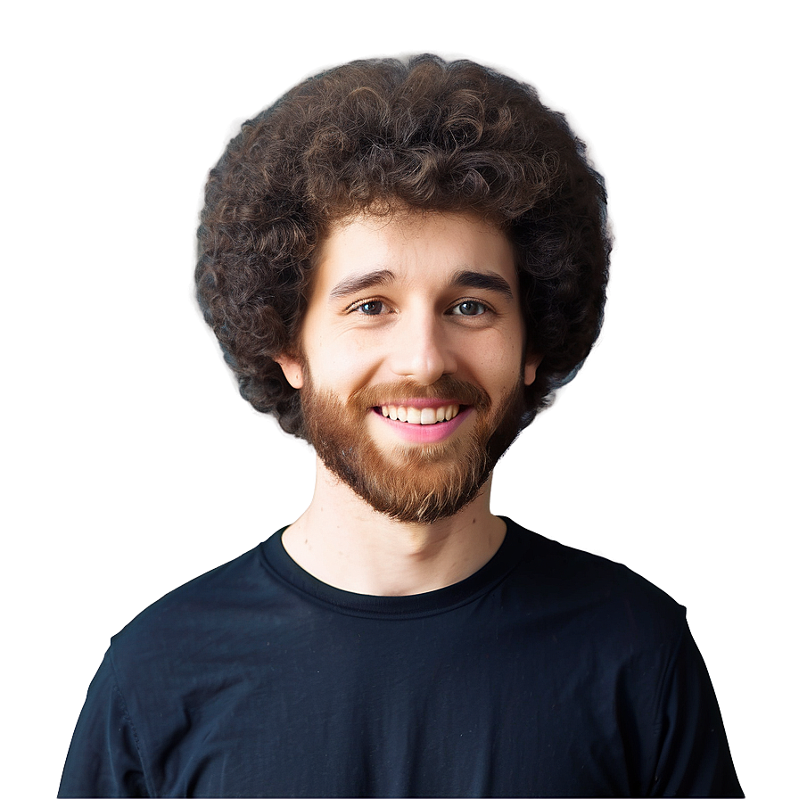 Bob Ross Hair For Animation Png Sem PNG Image