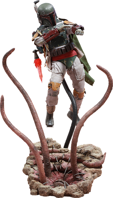 Boba Fett Escaping Sarlacc Pit PNG Image