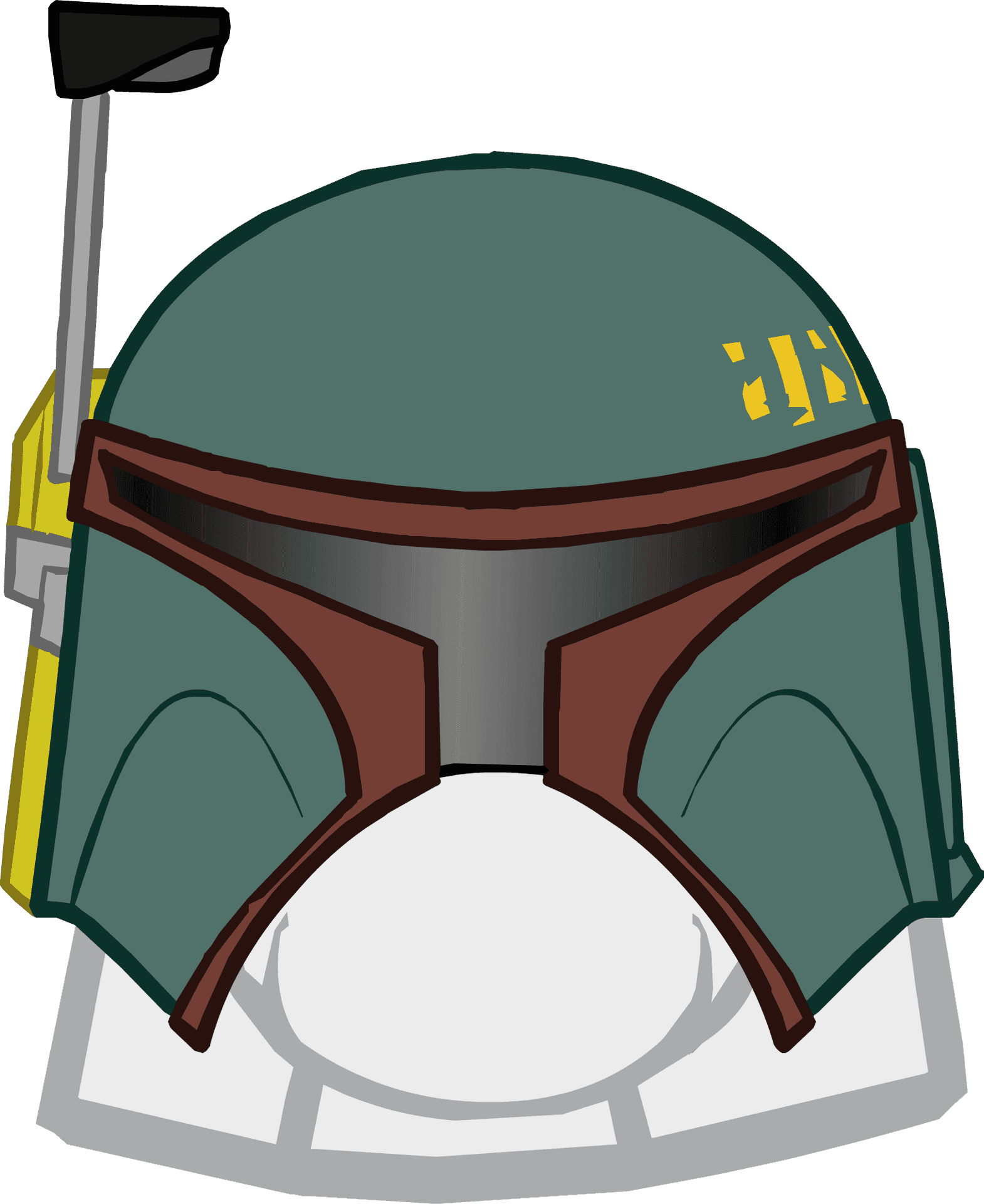 Boba Fett Helmet Illustration PNG Image